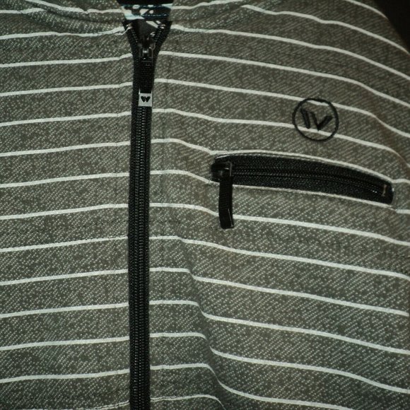 Shaun White Hoodie Boy's Small Striped Brown-Gray & White Front Zipped Lined - Picture 2 of 4